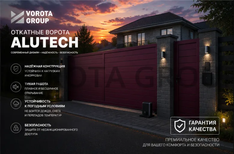 Откатные ворота Alutech Prestige (выс. х  шир.) 2085*3250 возможна встр.калитка