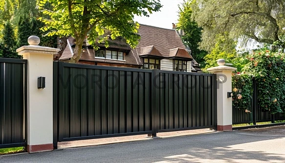 Откатные ворота Doorhan темные 1800х4600